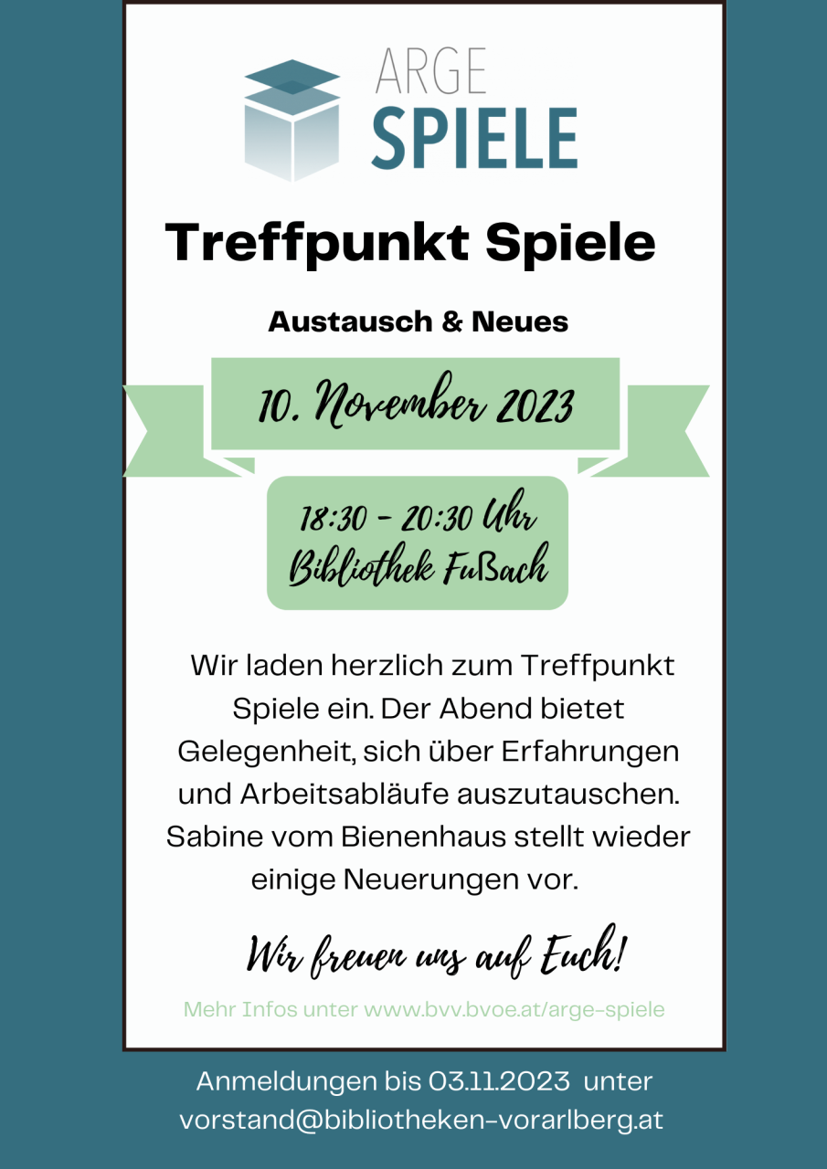 Einladung Treffpunkt Spiele